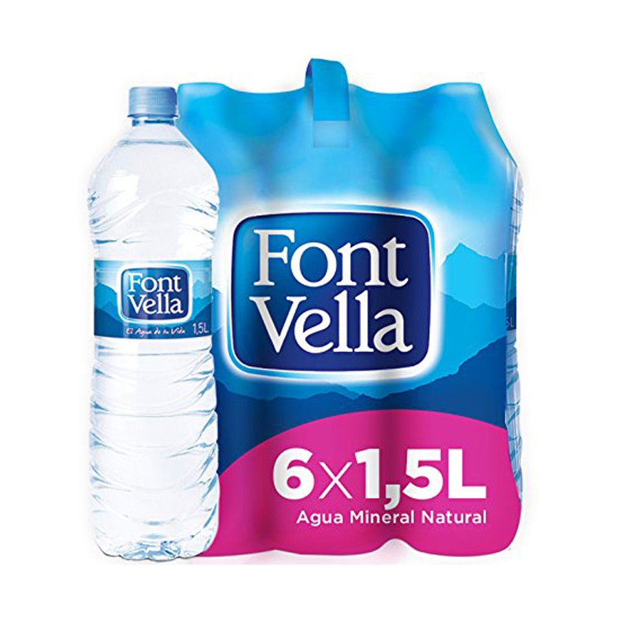 fontvella_pack6 Agua Mineral Font Vella - Pack 6 X1,5L (PET) - Grup Berca Distribucions