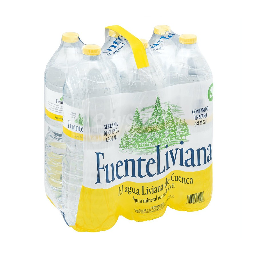 liviana_pack6 Agua Mineral Fuente Liviana - Pack 6 botellas X 1,50L (PET) - Grup Berca Distribucions