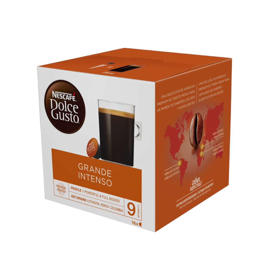 PLANTILLA (28) DOLCE GUSTO Grande Intenso (9) - Pack de 16 cápsulas - Grup Berca Distribucions